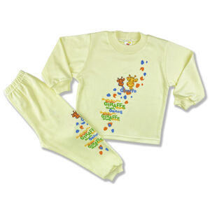 BABY´S WEAR Detské pyžamo - GIRAFFE, žlté veľkosť: 110