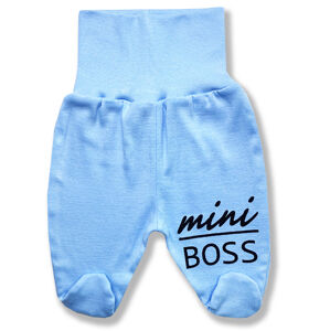 BABY´S WEAR Kojenecké polodupačky - Mini Boss, modré veľkosť: 68 (4-6m)