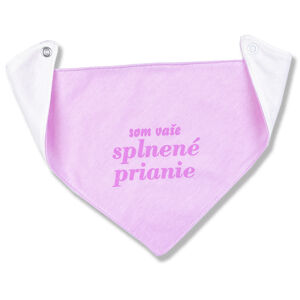 BABY´S WEAR Bavlnený slintáčik pre bábätká - Prianie ruž.