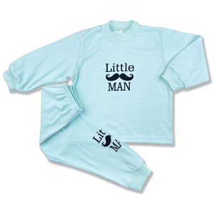 BABY´S WEAR Detské pyžamo - Little Man, tyrkysové veľkosť: 92