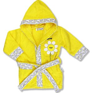 Miniworld Detský župan s kapucňou- My Daisy, žltý veľkosť: 4 rok