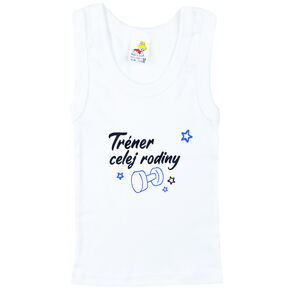 BABY´S WEAR Detské tričko - Tréner, biele veľkosť: 110