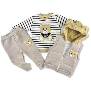 Hippil baby 3dielny detský set - TEDDY, hnedý veľkosť: 80