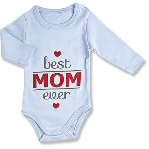 Detské body - Best Mom, Lullaby, modré veľkosť: 80 (9-12m)