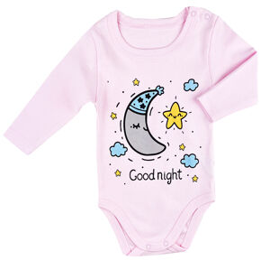 Detské body - Good Night, Lullaby, ružový veľkosť: 6 mesiac