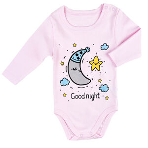 Detské body - Good Night, Lullaby, ružový veľkosť: 1 mesiac