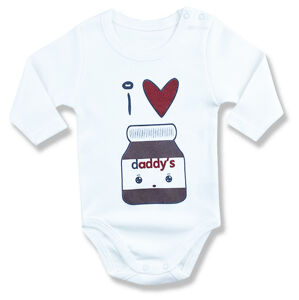 LULLABY Detské body - Nutella Daddy veľkosť: 68 (4-6m)