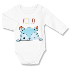 LULLABY Detské body - Hello Mačička veľkosť: 1 mesiac