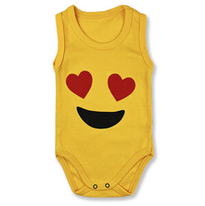 Baby Cool Kojenecké tielkové body - Emoji Love veľkosť: 68 (4-6m)