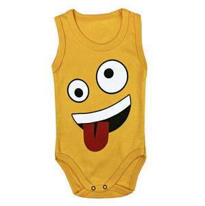 Baby Cool Kojenecké tielkové body - Emoji Funny veľkosť: 56 (0-2m)