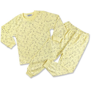 minidamla Detské pyžamo - zvieratká, žlté veľkosť: 4r.