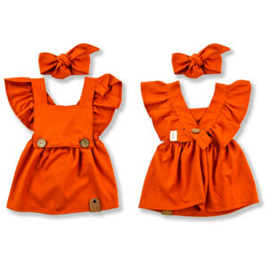Dievčenské letné šaty s čelenkou- Popshops, tehlové veľkosť: 4-5rok