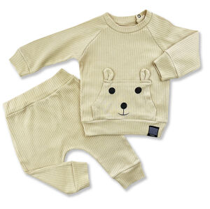 Baby Cool 2dielny set pre bábätká - Macko s vreckom, béžový veľkosť: 74 (6-9m)