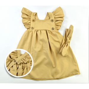 Popshops Dievčenské letné šaty - Gabriela, béžové veľkosť: 98 (24-36m)