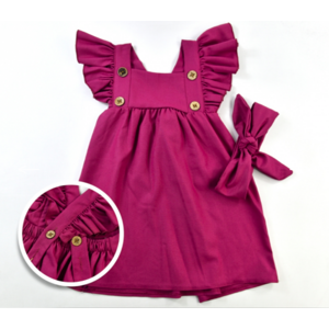 Dievčenské letné šaty - Popshops, fialové veľkosť: 4-5rok