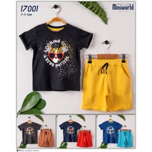Miniworld Chlapčenský letný set- Looking cool, čierno-žltý veľkosť: 116