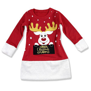 Pabbuc baby Šaty pre dievčatá, vianoce-  Bláznivá, vianočná slečna veľkosť: 92
