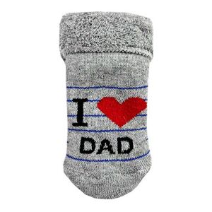 minidamla Novorodenecké ponožky- Dad, sivé