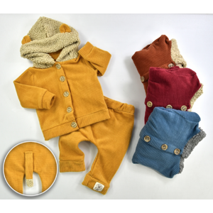 Popshops 2dielny chlapčenský set na chladnejšie dni- Lion, indigo veľkosť: 80 (9-12m)