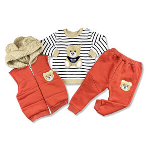 Hippil baby (oblečenie s MALOU VADOU) - 3dielny detský set - TEDDY veľkosť: 104 (4roky)