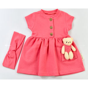 Popshops (oblečenie s MALOU VADOU) - Letné šaty pre bábätká s mackom veľkosť: 3-6 mes.