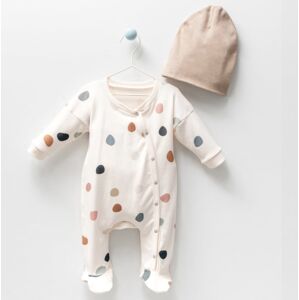Esya Baby 2dielny set, dupačky a čiapka- Bodky veľkosť: 56 (0-2m)