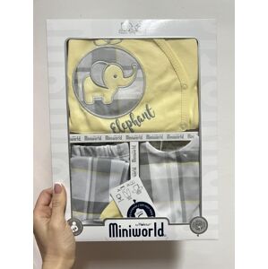 Miniworld 5dielna kojenecká súprava v darčekovom balení- Elephant, žltý veľkosť: 56-62