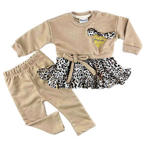 Miniworld 2dielna dienčenská súprava- Leopard, hnedá veľkosť: 92 (18-24m)