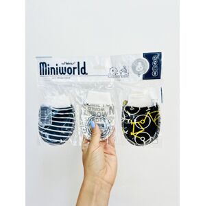 Miniworld Rukavičky pre bábätká- trojbalenie, mix farieb