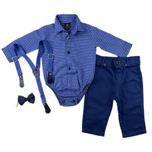 EF Kids 4dielny set pre bábätká- Móda, kockovaná veľkosť: 68 (4-6m)
