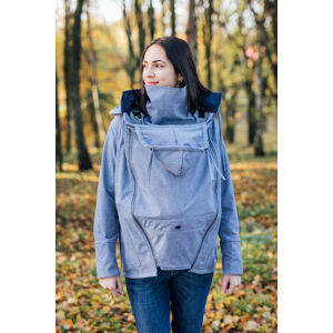 Softshellová bunda Be Lenka - Steel Blue xs nosiaca bunda so softshellovou vsadkou 2 v 1