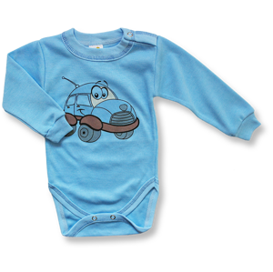 BABY´S WEAR Detské body – AUTO, modré veľkosť: 62