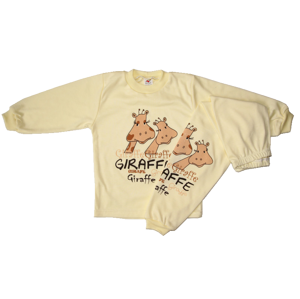 BABY´S WEAR Detské pyžamo - GIRAFFE, žlté veľkosť: 98 (24-36m)