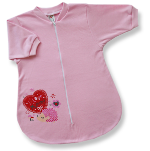BABY´S WEAR Spací vak pre bábätká – I LOVE MUMMY, ružový veľkosť: 56 (0-2m)