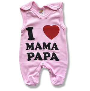 BABY´S WEAR Dupačky pre bábätká - I Love, ružové veľkosť: 68 (4-6m)