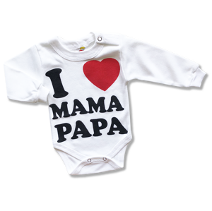 BABY´S WEAR Detské body - I love M&P veľkosť: 92