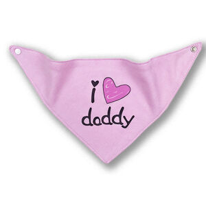 BABY´S WEAR Bavlnený slintáčik pre bábätká - I Dady, ružový