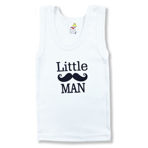 BABY´S WEAR Detské tričko - Little Man, biele veľkosť: 104