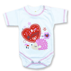 BABY´S WEAR Detské body, krátky rukáv- Mummy, biele veľkosť: 92
