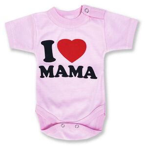 BABY´S WEAR Kojenecké body, krátky rukáv - I Love Mama veľkosť: 80