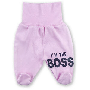 BABY´S WEAR Kojenecké polodupačky - Boss, ružové veľkosť: 68 (4-6m)