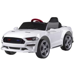 Biely detský kabriolet v štýle mustangu