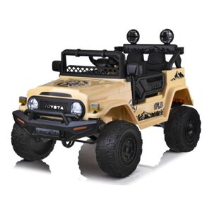 Detské béžové batériové auto Toyota FJ Cruiser