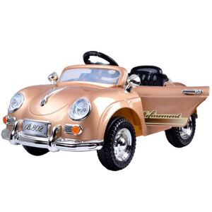 Zlaté elegantné lakované retro auto pre deti